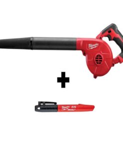 Milwaukee 0884-20-48-22-3100 M18 18V Lithium-Ion Cordless Compact Blower with INKZALL Black Fine Point Jobsite Marker