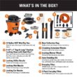 RIDGID HD1280A 12 Gallon 6.0 Peak HP NXT Wet/Dry Shop Vacuum with Detachable Blower, Two Additional Filters and Car Cleaning Kit
