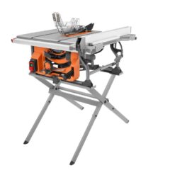 RIDGID 1004372759 15 Amp 10 in. Portable Jobsite Table Saw with Folding Stand