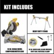 DEWALT DWS713W723 15 Amp Corded 10 in. Compound Single Bevel Miter Saw and Heavy-Duty Miter Saw Stand