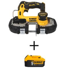 DEWALT DCS377BWDCB205 ATOMIC 20V MAX Cordless Brushless Compact 1-3/4 in. Bandsaw and (1) 20V MAX XR Premium Lithium-Ion 5.0Ah Battery