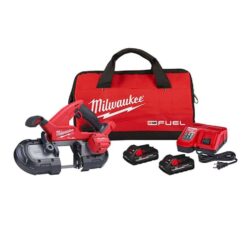 Milwaukee 2829-22 M18 FUEL 18V Lithium-Ion Brushless Cordless Compact Bandsaw Kit with Two 3.0 Ah High Output Batteries