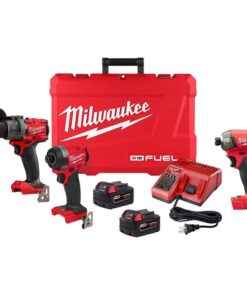 Milwaukee 3697-22-2760-20 M18 FUEL 18-Volt Lithium-Ion Brushless Cordless Hammer Drill and Impact Driver Combo Kit (2-Tool) with SURGE Impact