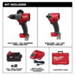 Milwaukee 3697-22-2962-20 M18 FUEL 18-V Lithium-Ion Brushless Cordless Hammer Drill/Impact Driver Combo Kit (2-Tool) with 1/2 in. Impact Wrench