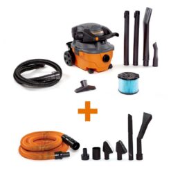 RIDGID  4 Gal. 6.0 Peak HP Wet/Dry Shop Vacuum with Detachable Blower, Fine Dust Filter, Hose, Accessories and Car Cleaning Kit