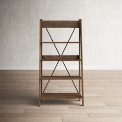 Roanoke 68'' H x 31'' W Solid Wood Ladder Bookcase