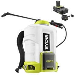 RYOBI P2860 ONE+ 18V Cordless Battery 4 Gal. Backpack Chemical Sprayer with 2.0 Ah Battery and Charger