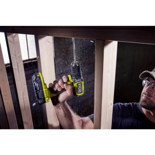 RYOBI PSBCK01K ONE+ HP 18V Brushless Cordless Compact 1/2 in. Drill and Impact Driver Kit with (2) 1.5 Ah Batteries, Charger and Bag