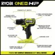 RYOBI PSBCK01K ONE+ HP 18V Brushless Cordless Compact 1/2 in. Drill and Impact Driver Kit with (2) 1.5 Ah Batteries, Charger and Bag