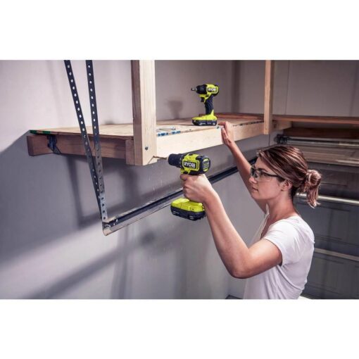 RYOBI PSBCK01K ONE+ HP 18V Brushless Cordless Compact 1/2 in. Drill and Impact Driver Kit with (2) 1.5 Ah Batteries, Charger and Bag