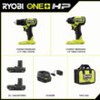 RYOBI PSBCK01K ONE+ HP 18V Brushless Cordless Compact 1/2 in. Drill and Impact Driver Kit with (2) 1.5 Ah Batteries, Charger and Bag