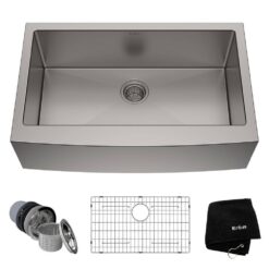 KRAUS  Standart PRO Farmhouse Apron-Front Stainless Steel 33 in. Single Bowl Kitchen Sink