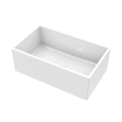 IPT Sink Company 1003335398 Farmhouse Apron Front Fireclay 30 in. Single Bowl Kitchen Sink in White