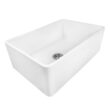 Ruvati 1003280744 Farmhouse Apron-Front Fireclay 33 in. x 20 in. Reversible Single Bowl Kitchen Sink in White