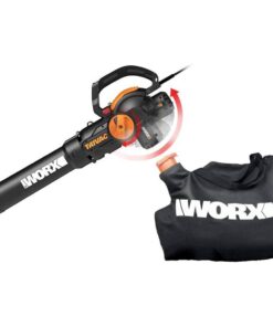 Worx WG512 TRIVAC 2.0 70 MPH 600 CFM Electric 12 Amp 3-in-1 Blower, Mulcher, Yard and Lawn Vacuum with Metal Impeller