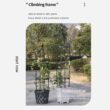 Plant Trellis Garden Obelisk Tool Set Durable Planting Support Frame Butterfly Clip Metal Black Tower Flower Stand