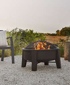 23'' H x 35'' W Iron Wood Burning Outdoor Fire Pit