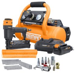 FREEMAN 1-Gallon Single Stage Portable Cordless Electric Hot Dog Air Compressor with Accessories (1-Tool Included)