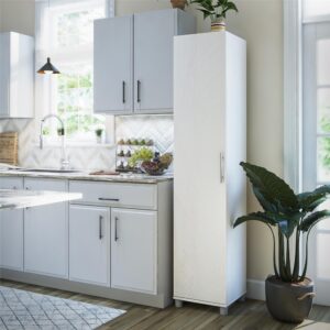 Ameriwood Home Camberly 15.7-in W X 74.3-in H Wood Composite Ivory Oak ...