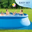 Intex 15' x 48" Inflatable Easy Set Above Ground Swimming Pool, Ladder And Pump