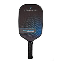 paddletek tempest reign pro pickleball paddle, powerful performance paddle, standard grip - blue