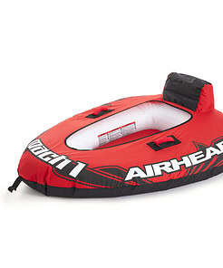 Airhead Mach 1 Inflatable Single Rider Towable Lake Ocean Water Tube Float, Red