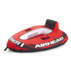 Airhead Mach 1 Inflatable Single Rider Towable Lake Ocean Water Tube Float, Red