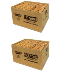 Betterwood Products Natural Hand Split Fatwood 25 Pound Firestarter (2 Pack)