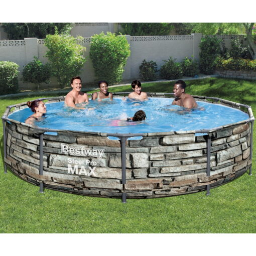 Bestway 12' x 30" Steel Pro Max Round Above Ground Swimming Pool w/ Pump