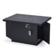 Chelsea 31'' H x 44'' W Aluminum Propane Outdoor Fire Pit Table with Lid