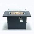 Chelsea 31'' H x 44'' W Aluminum Propane Outdoor Fire Pit Table with Lid