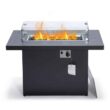 Chelsea 31'' H x 44'' W Aluminum Propane Outdoor Fire Pit Table with Lid