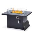 Chelsea 31'' H x 44'' W Aluminum Propane Outdoor Fire Pit Table with Lid