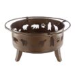 Janson 25'' H x 32'' W Steel Wood Burning Outdoor Fire Pit with Lid