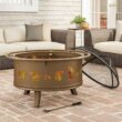 Janson 25'' H x 32'' W Steel Wood Burning Outdoor Fire Pit with Lid