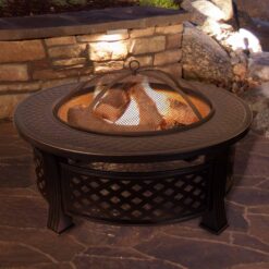 Adriana 20.5'' H x 32'' W Steel Wood Burning Outdoor Fire Pit