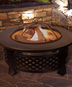 Adriana 20.5'' H x 32'' W Steel Wood Burning Outdoor Fire Pit