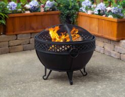 Astaryanza 25.59'' H x 27.95'' W Steel Wood Burning Outdoor Fire Pit