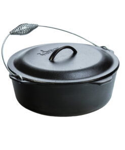 Lodge Cast Iron 9 Quart Seasoned Cast Iron Camp Dutch Oven With Bail Handle