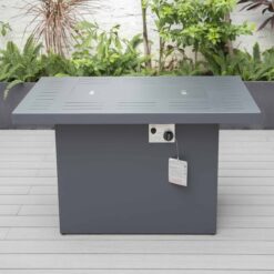 Chelsea 31'' H x 44'' W Aluminum Propane Outdoor Fire Pit Table with Lid