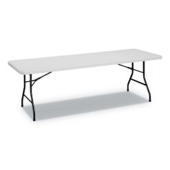 Alera Rectangular Plastic 8 Foot Folding Table, Gray