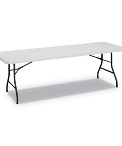Alera Rectangular Plastic 8 Foot Folding Table, Gray