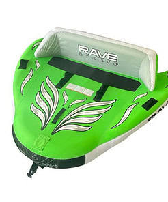 RAVE Sports Inflatable Wake Hawk Towable Boating Water Tube Raft, Green