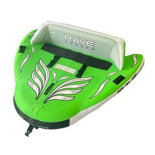 RAVE Sports Inflatable Wake Hawk Towable Boating Water Tube Raft, Green