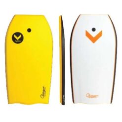 Hydro Charger 40 EPS Bodyboard with leash - Yellow deck/ Black rails / White bottom
