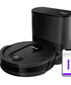 Shark EZ Robot Vacuum with Self-Empty Base, Row-by-Row Cleaning, Powerful Suction, Perfect for Pet Hair, Wi-Fi, Carpets & Hard Floors, RV910S