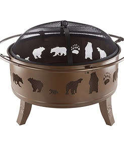 Janson 25'' H x 32'' W Steel Wood Burning Outdoor Fire Pit with Lid