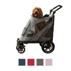 Pet Gear Excursion No-Zip Dog and Cat Stroller - Dark Platinum
