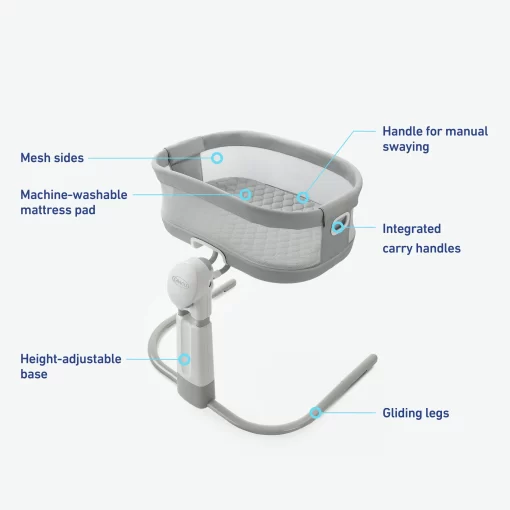 Graco DreamMore Bedside Bassinet Deluxe with Calming Motion - Skyler
