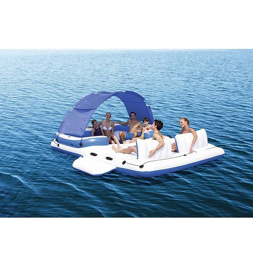 Bestway CoolerZ Tropical Breeze 6 Person Floating Raft & Electric Air Pump